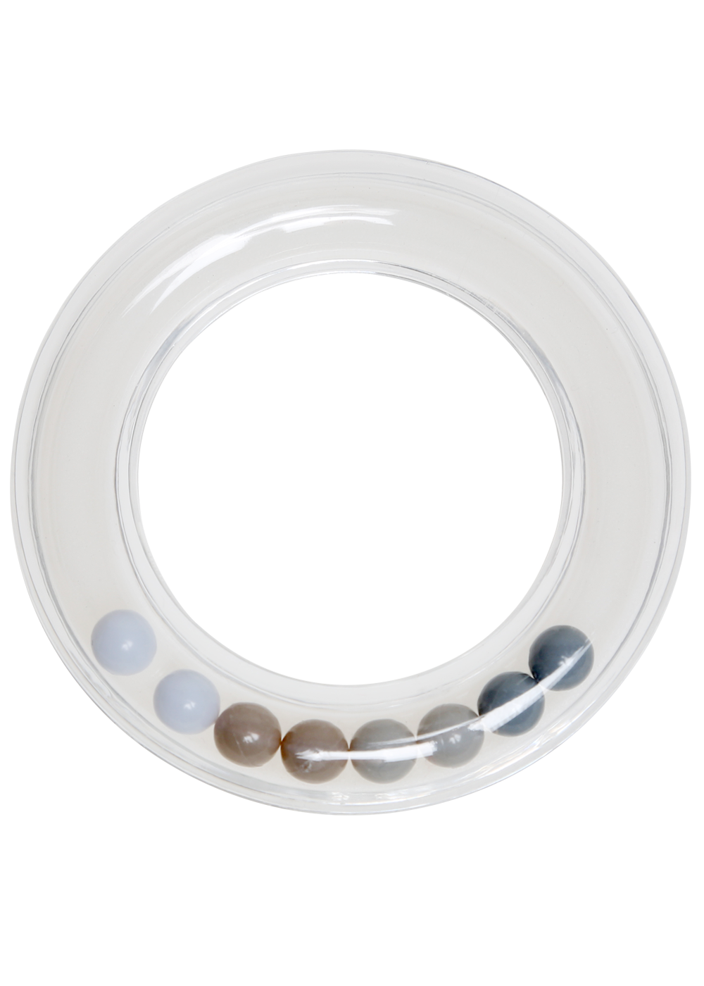 Ring Med Raslekugler  Grå  Dia: 63 Mm