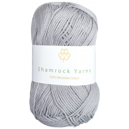 Shamrock Yarns 100  Mercerised Cotton 232 Lysegrå
