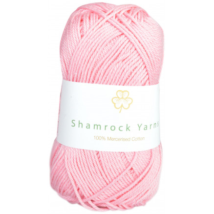 Shamrock Yarns 100  Mercerised Cotton 05 Lyserød