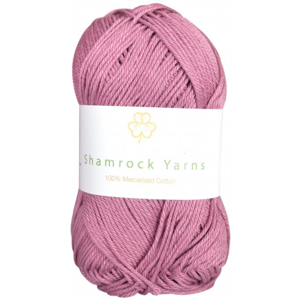 Shamrock Yarns 100  Mercerised Cotton 78 Mørk Gammelrosa