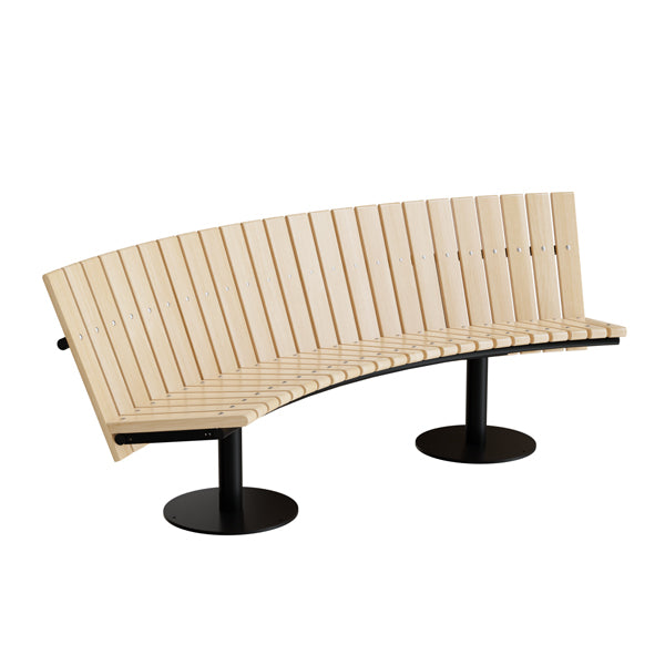 Sofa Cirkum  60  Buet Lav  Massiv Birk  Sort Understel