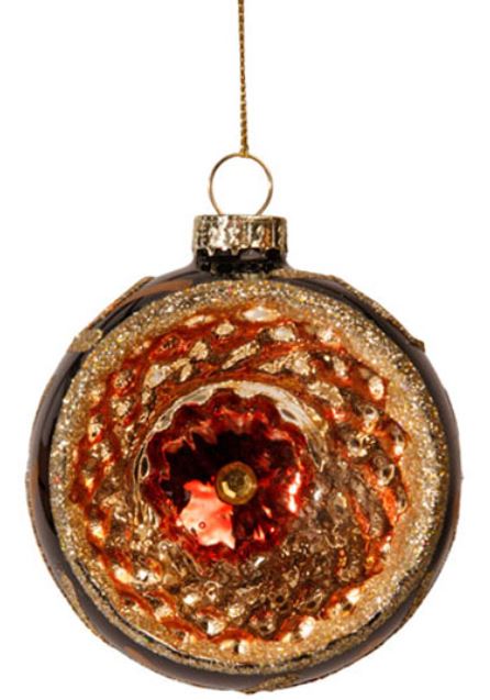 Sort Julekugle Med Refleks  Diam:   Cm  Glas