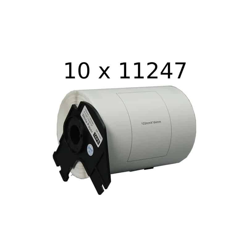 10 Stk Dk11247 Adresseetiketter 10   180 Stk 103   164 Mm Kompatibel Brother Dk11247