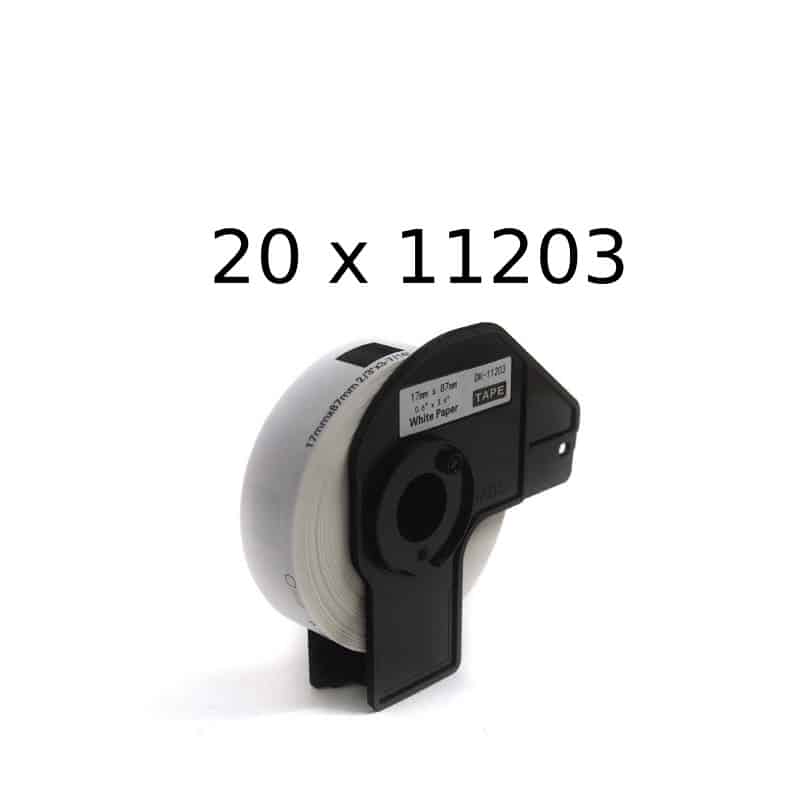 20 Stk Dk11203 Etiketter Filmapper 300 Stk 17   87mm Kompatibel Brother Dk11203
