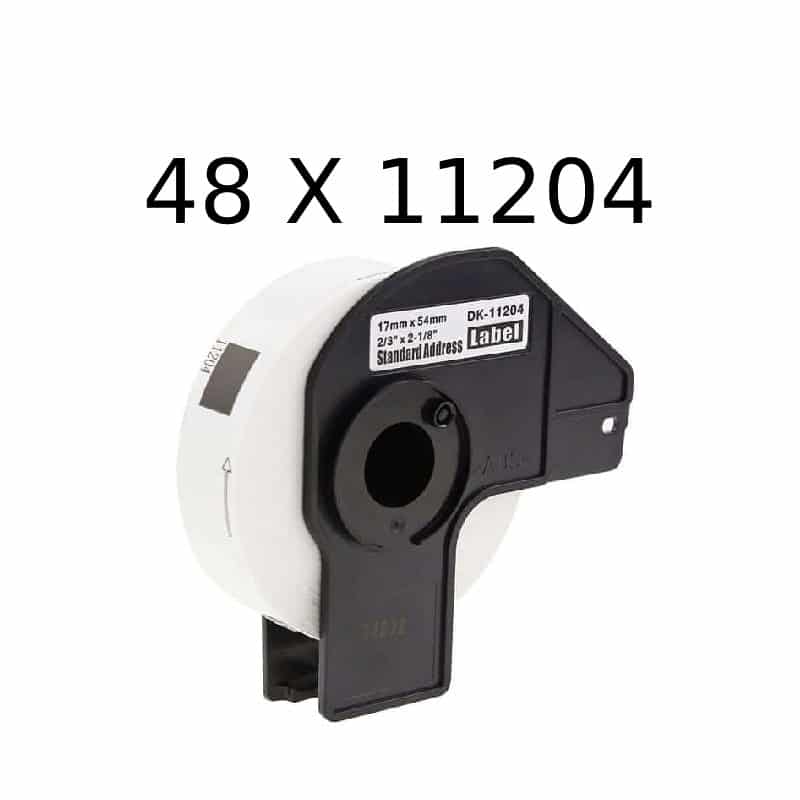 48 Stk Dk11204 Etiketter 400 Stk 17   54mm Kompatibel Brother Dk11204