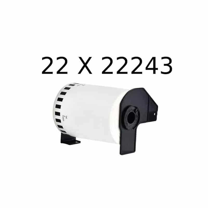 22 Stk Dk22243 Kontinuerlige Papirtape Etiketter 10 2cm   30 5m Kompatibel Brother Dk22243