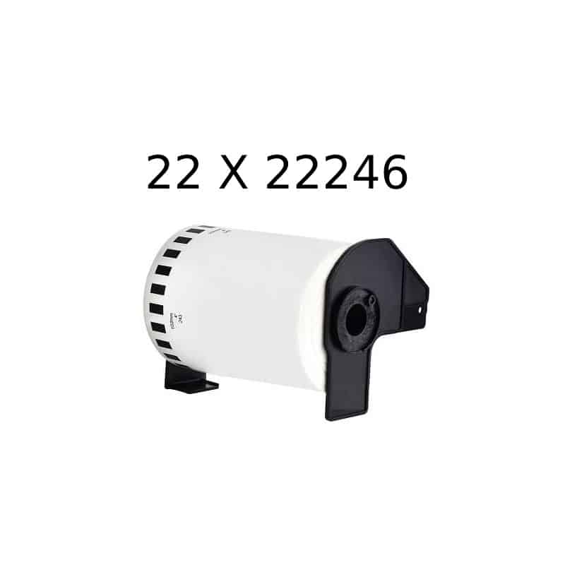 22 Stk Dk22246 Kontinuerlige Papirtape 103mm   30 48m Kompatibel Brother