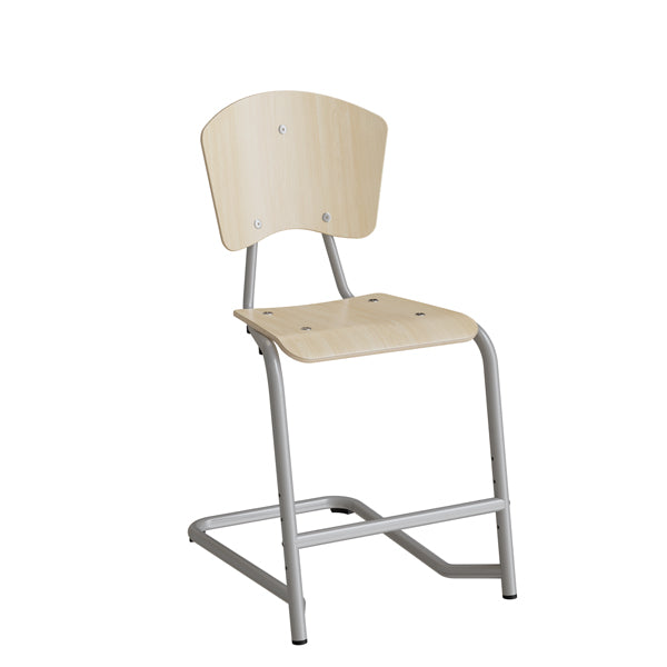 Stol Fyran 3751  Birk Laminat  Alugrå Ben