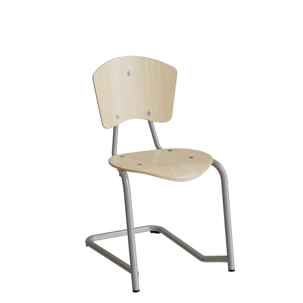 Stol Nian 3479  440mm  Birk Laminat Med Alugråt Stel