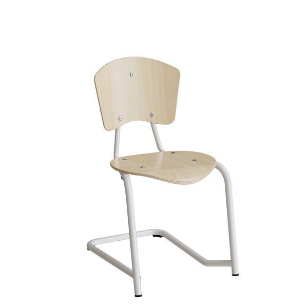 Stol Nian 3479  440mm  Birk Laminat Med Hvidt Stel