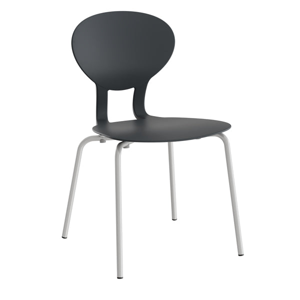 Stol Rocka 3071l Sort Alugrå Ral 9006  Siddehøjde 440mm