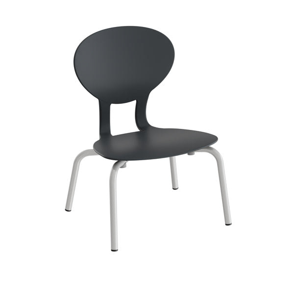 Stol Rocka 3071s Sort Alugrå Ral 9006  Siddehøjde 260mm