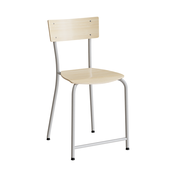 Stol Strong 112  Birk Laminat  Alugråt Stel