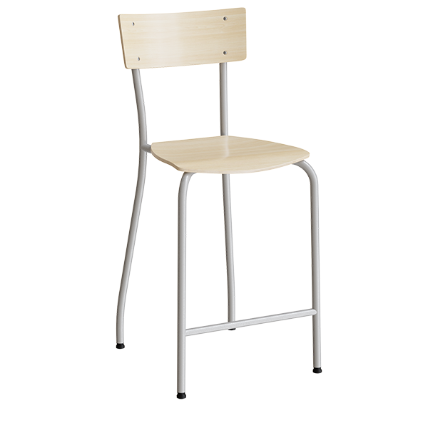 Stol Strong 112  Birk Laminat  Alugråt Stel