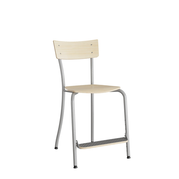Stol Strong 250  Birk Laminat Og Alugråt Stel