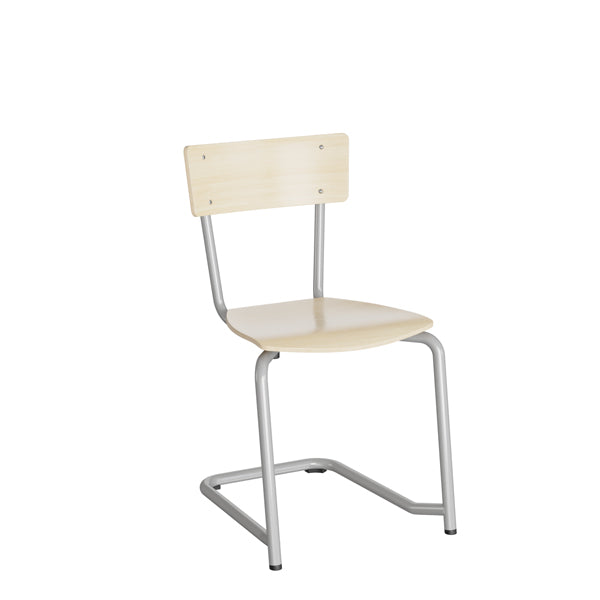 Stol Strong 116  Birk Laminat Og Alugråt Stel