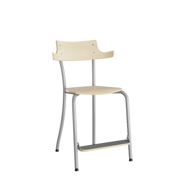 Stol Strong 250 Hatt  Birk Laminat Og Alugråt Stel