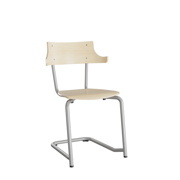 Stol Strong 116 Hatt  Birk Laminat Og Alugråt Stel
