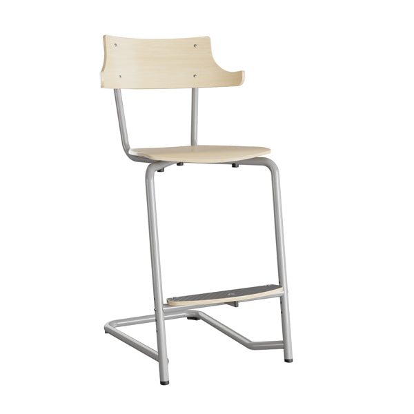 Stol Strong 116 Hatt  Birk Laminat Og Alugråt Stel