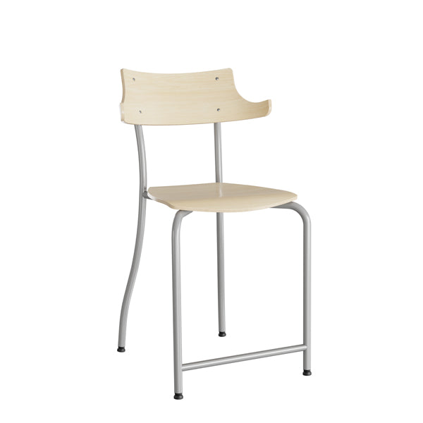 Stol Strong 112 Hatt  Birk Laminat Og Alugråt Stel