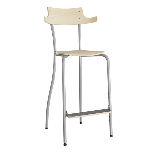 Stol Strong 250 Hatt  Birk Laminat Og Alugråt Stel