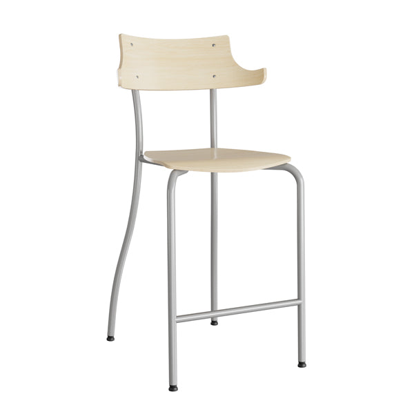 Stol Strong 112 Hatt  Birk Laminat Og Alugråt Stel