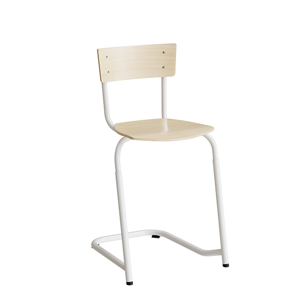 Stol Strong 272  Justerbar  Birk Laminat  Hvidt Stel