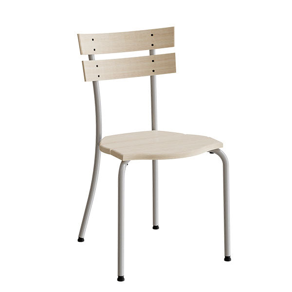 Stol Suzan 141  Massiv Birk  Alu Stel