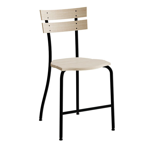 Stol Suzette 146  Massiv Birk  Sort Stel