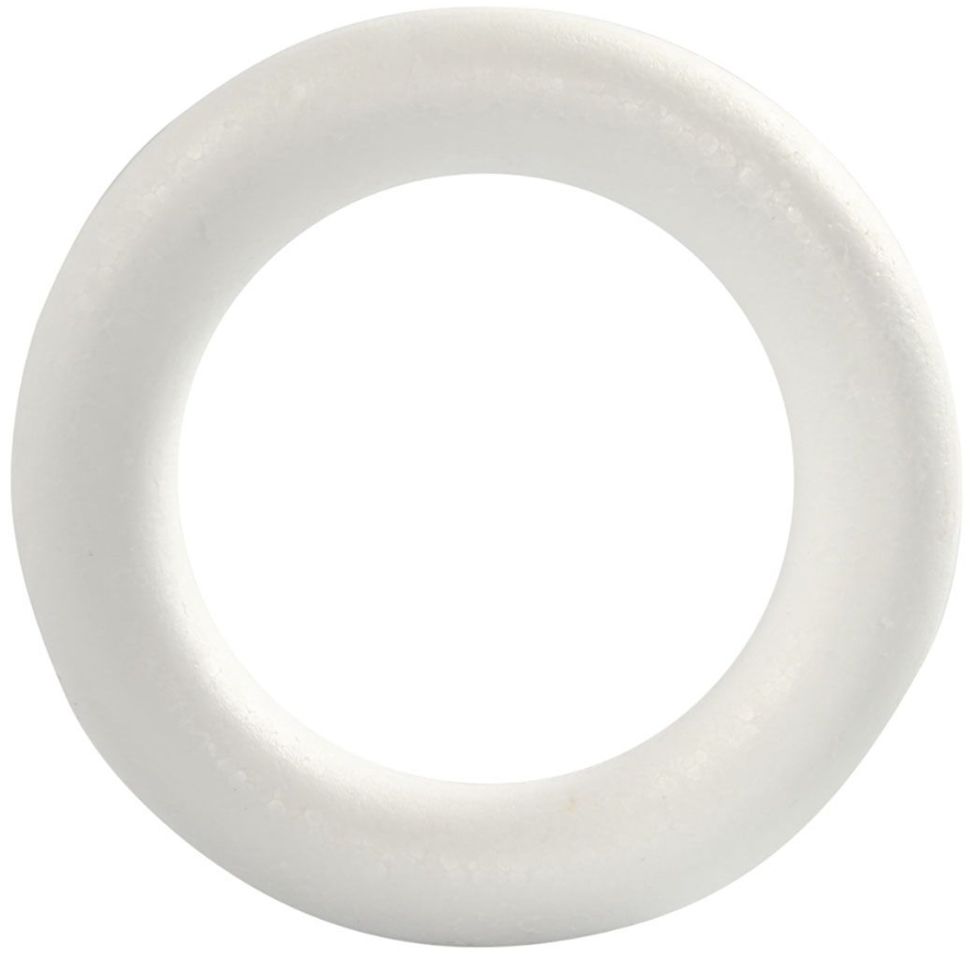 Styropor Ring  Dia: 17 Cm  Tykkelse: 30 Mm