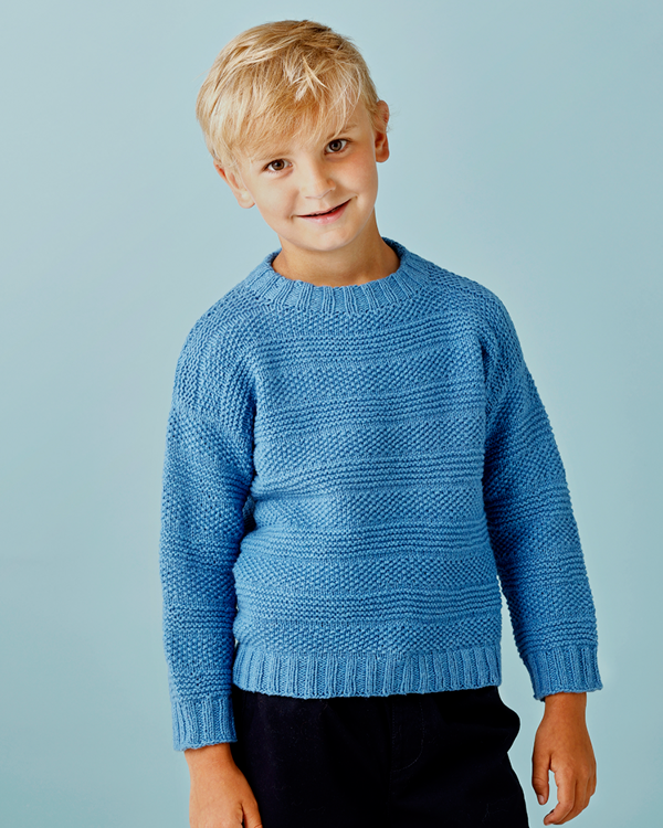 Sweater Med Striber   Struktur  Digital Opskrift