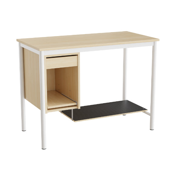 Sybord 133  1200x600 Mm H900 Mm  Birk Laminat  Hvid Stel