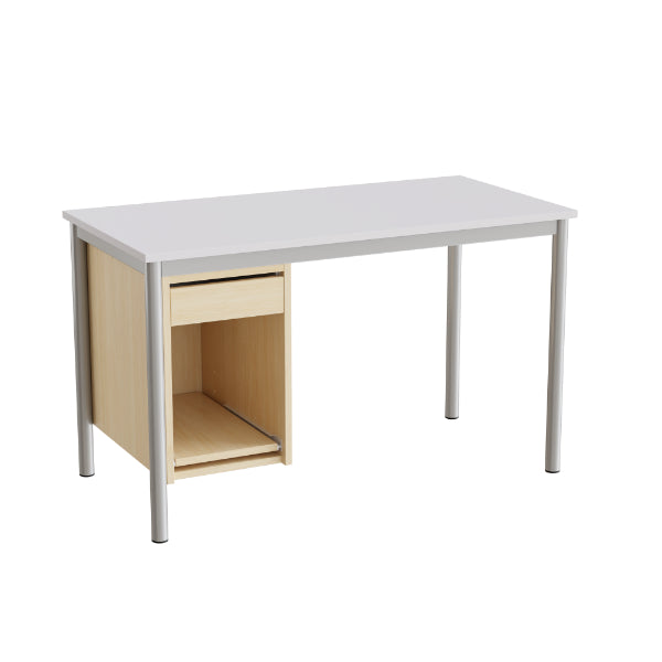 Sybord 135  1200x600 Mm H720 Mm  Grå Laminat  Alugråt Stel