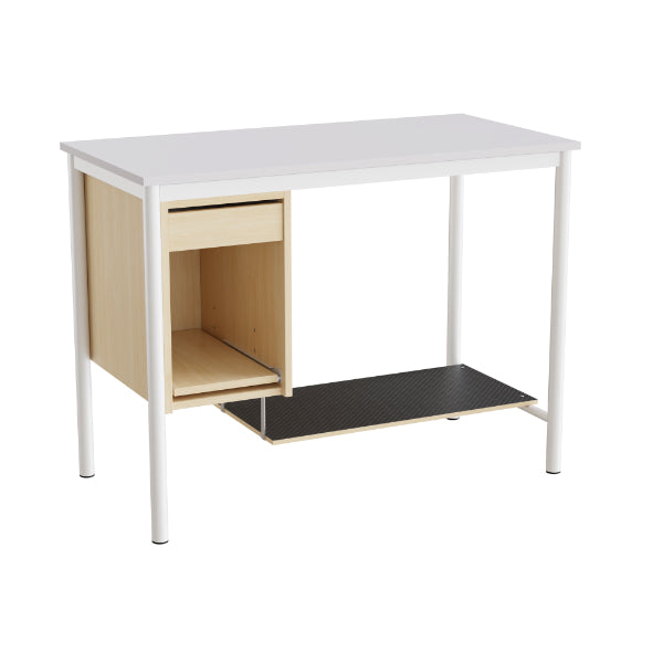 Sybord 133  1200x600 Mm H900 Mm  Grå Laminat  Hvid Stel