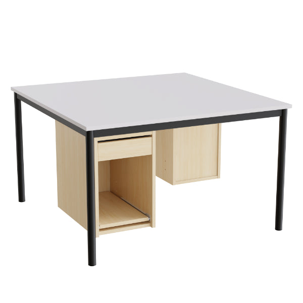 Sybord 136  1200x1200 Mm H720 Mm  Grå Laminat  Sort Stel
