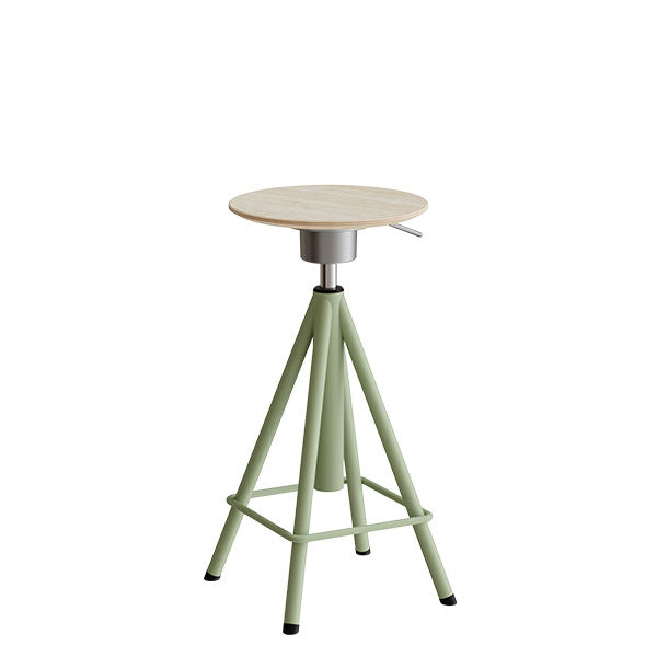 Taburet Atlas 2117  Hvidpigm  Egelaminat  Grønt Stel Vip  : 600-720 Mm