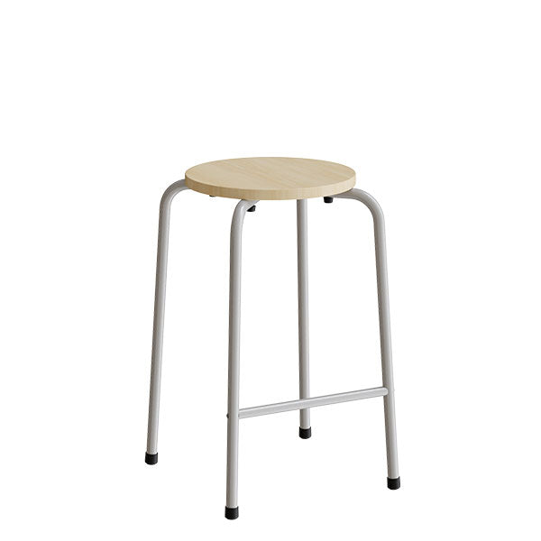 Taburet David 119  Massiv Birk  Alu Stel