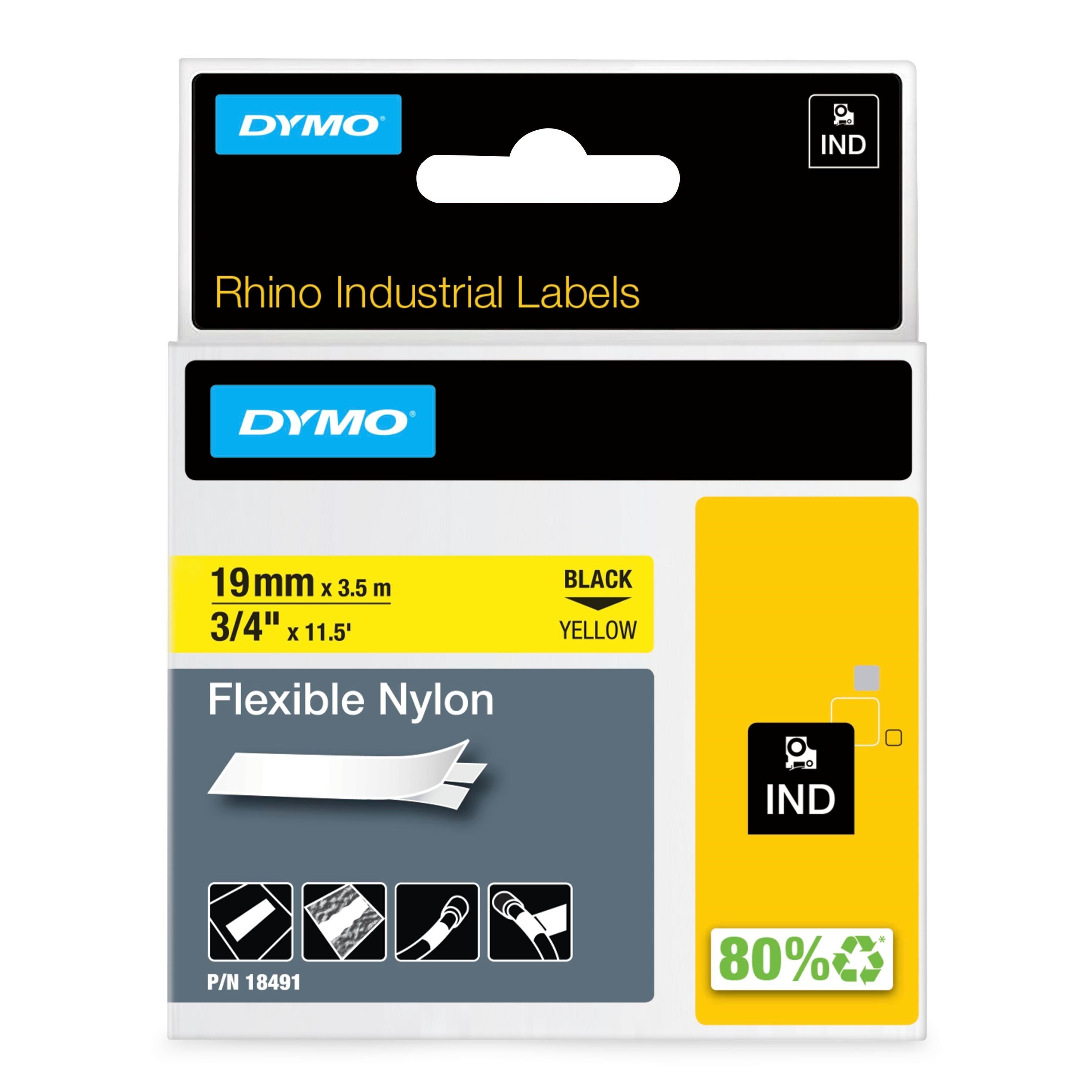 Tape Rhino 19mmx3 5m Flexib Nylon Bl Yel