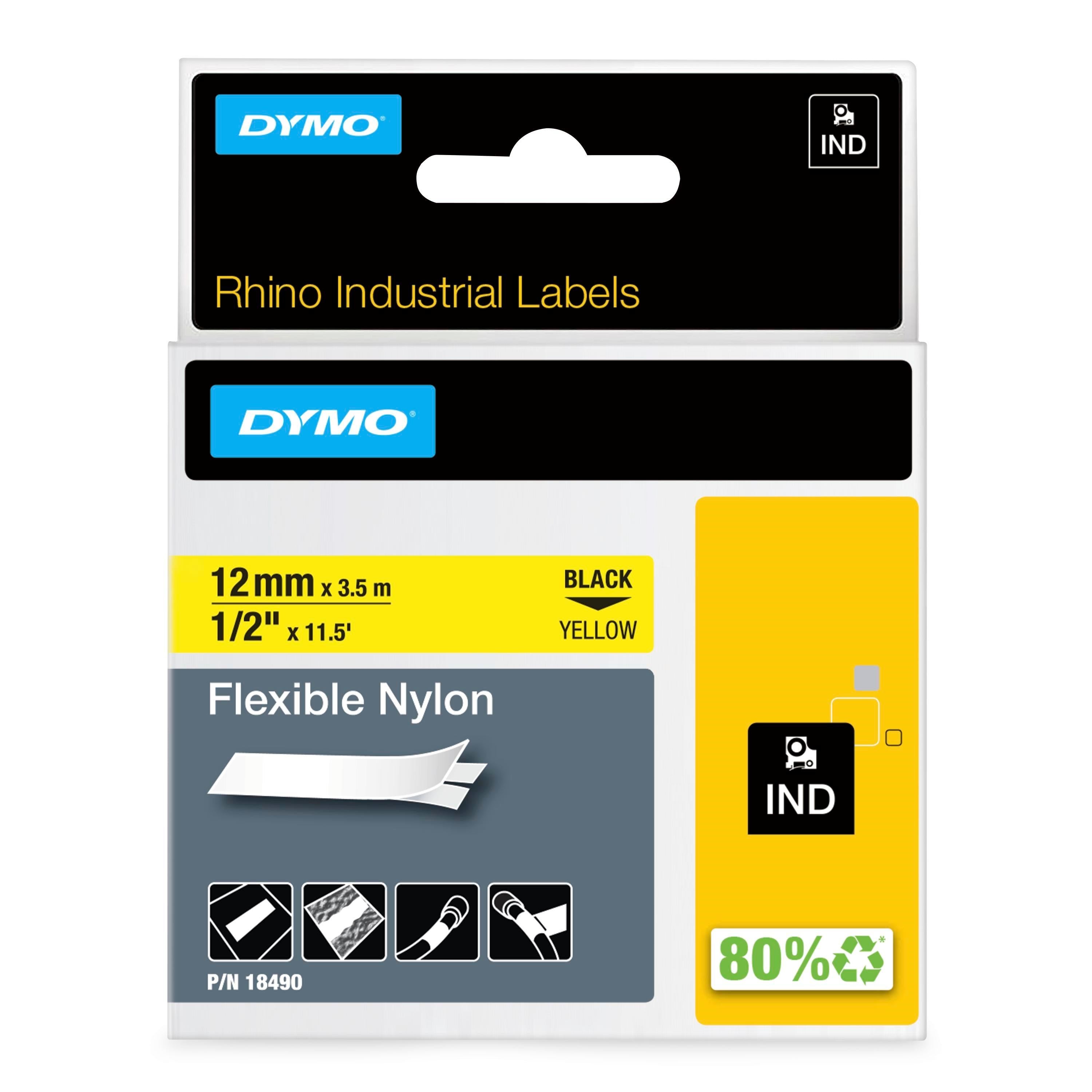 Tape Rhino 12mmx3 5m Flexib Nylon Bl Yel