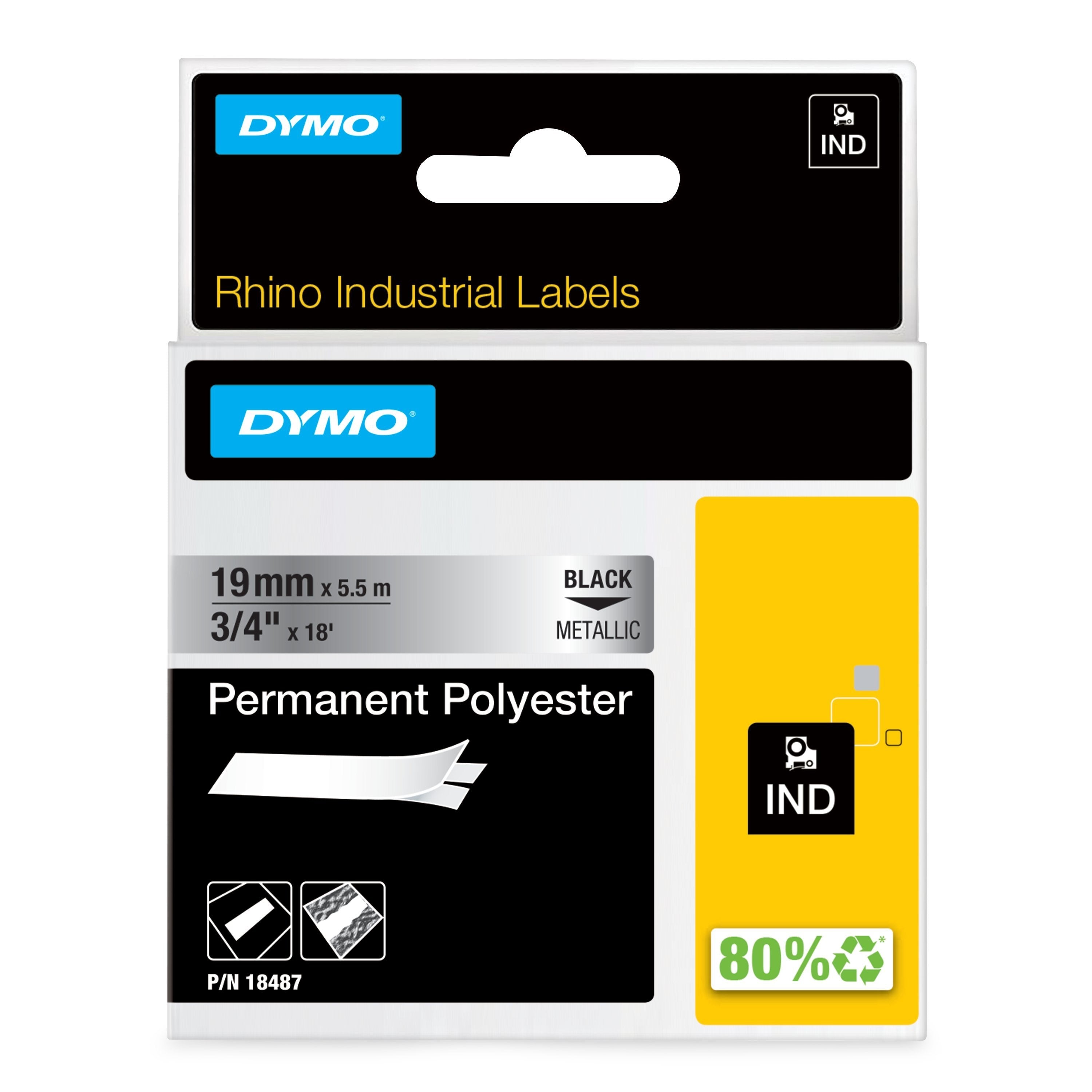 Tape Rhino 19mmx5 5m Perm Polyest Bl Metal