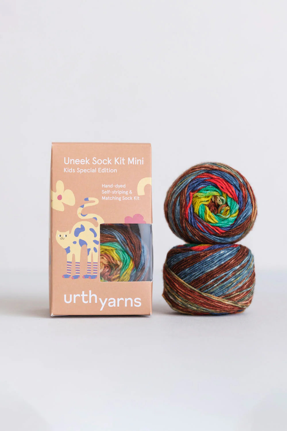 Uneek Sock Kit Mini Håndfarvet Stømpegarn Fra Urth Yarns