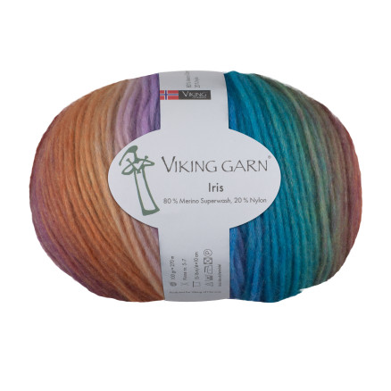 Viking Garn Iris 449 Multi Brun  Blå