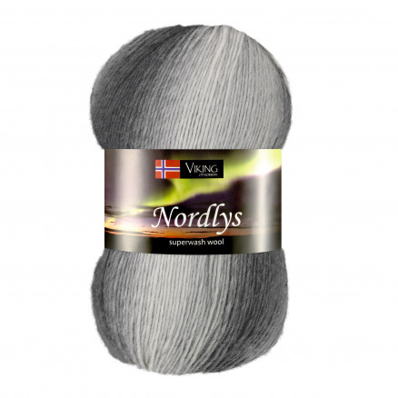 Viking Garn Nordlys 911 Multi Grå