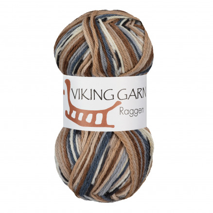 Viking Garn Raggen 719 Multi Beige  Brun