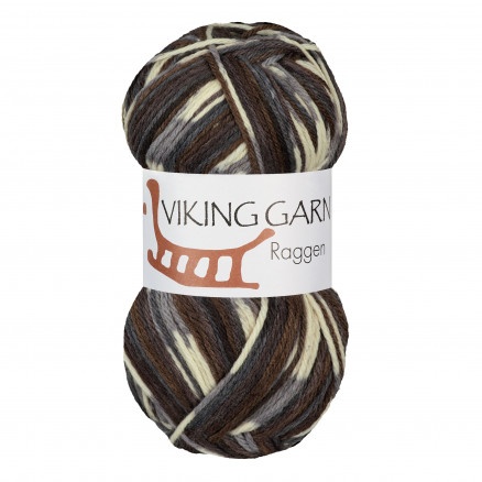 Viking Garn Raggen 707 Multi Brun  Grå