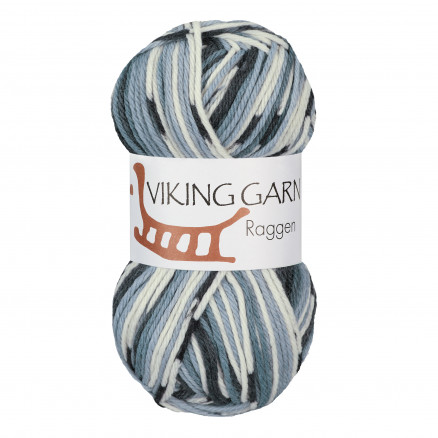 Viking Garn Raggen 711 Multi Grå  Hvid
