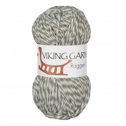 Viking Garn Raggen 720 Multi Hvid  Grå