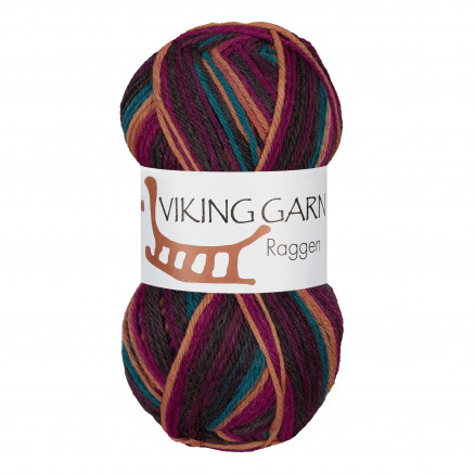 Viking Garn Raggen 756 Multi Lilla  Okker