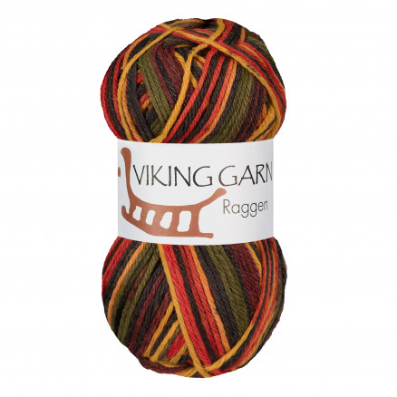 Viking Garn Raggen 737 Multi Orange  Brun
