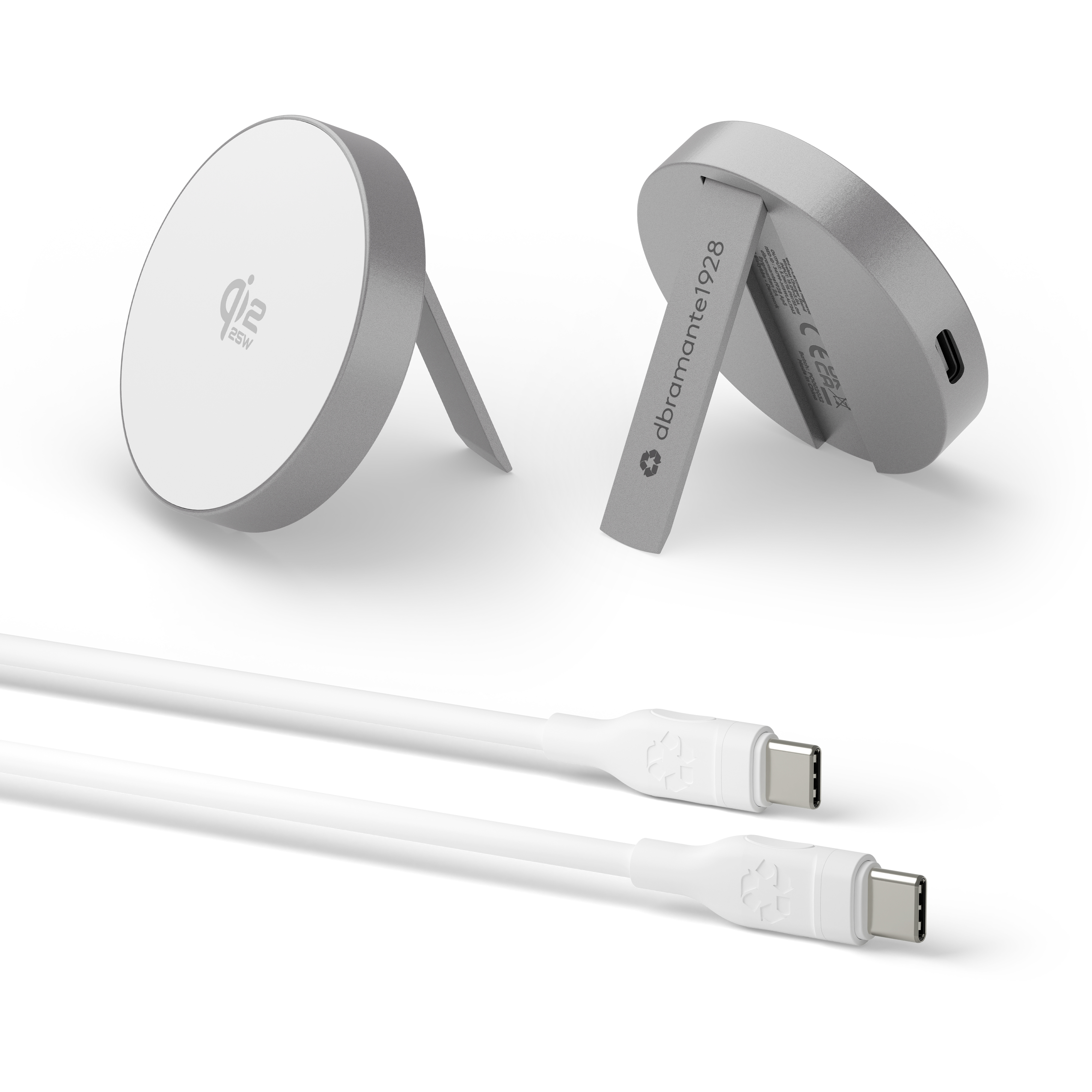 Wireless Magnetic Charger   Stand Qi2 25w Alu